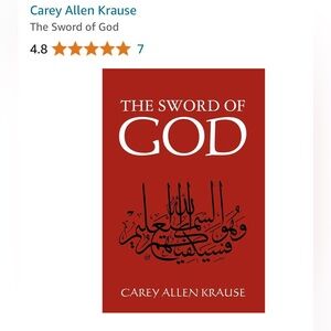 The Sword of God - Carey Allen Krause.  Fiction Paperback Book. Like New